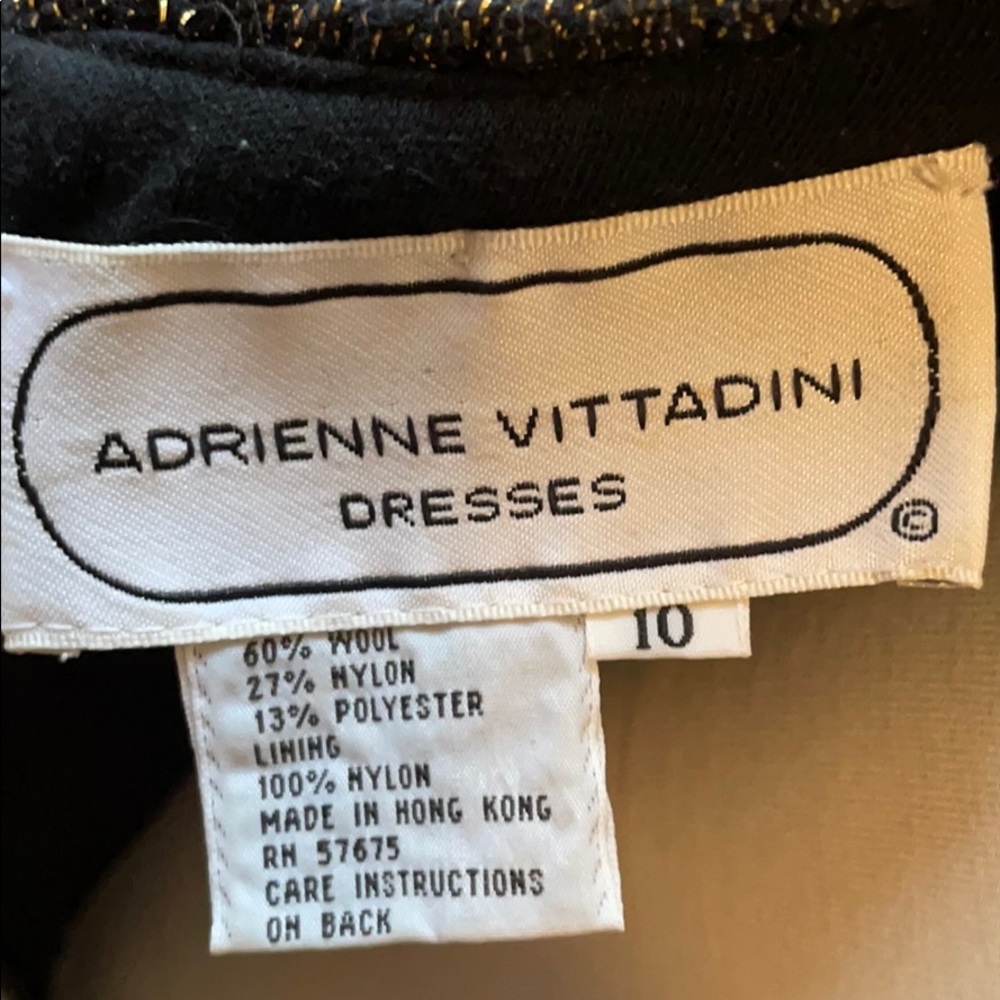 Adrienne Vittadini black and gold cocktail dress - Picture 4 of 4